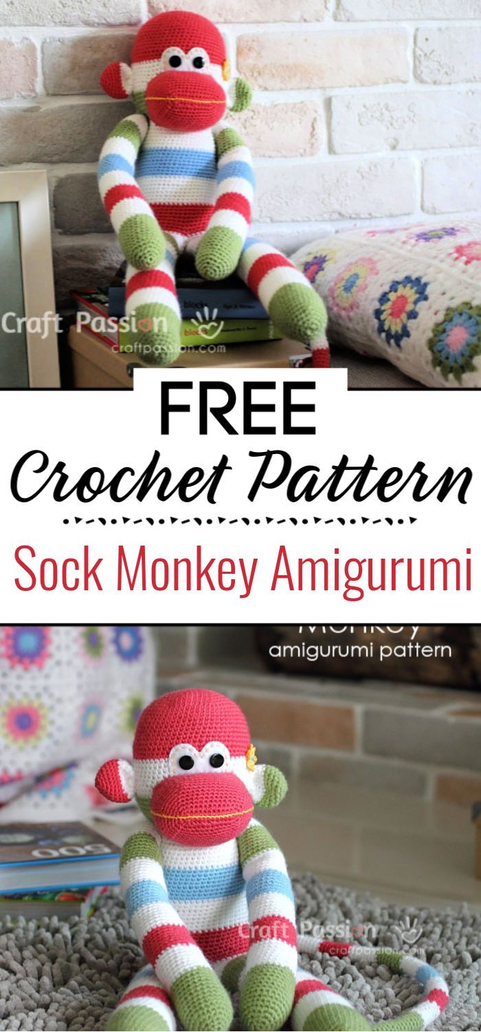 Sock Monkey Amigurumi Pattern