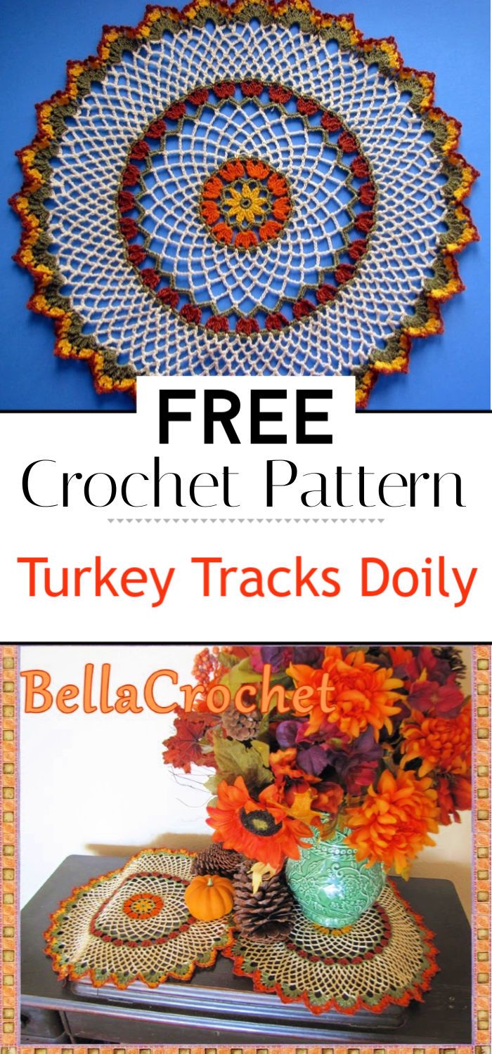 Turkey Tracks Doily A Free Crochet Pattern for You