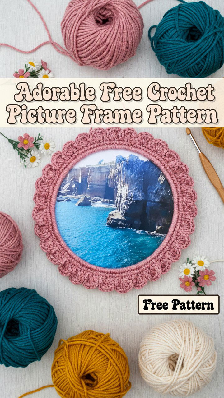 Adorable Free Crochet Picture Frame Pattern
