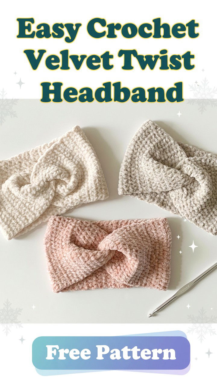 Mastering the Easy Crochet Velvet Twist Headband