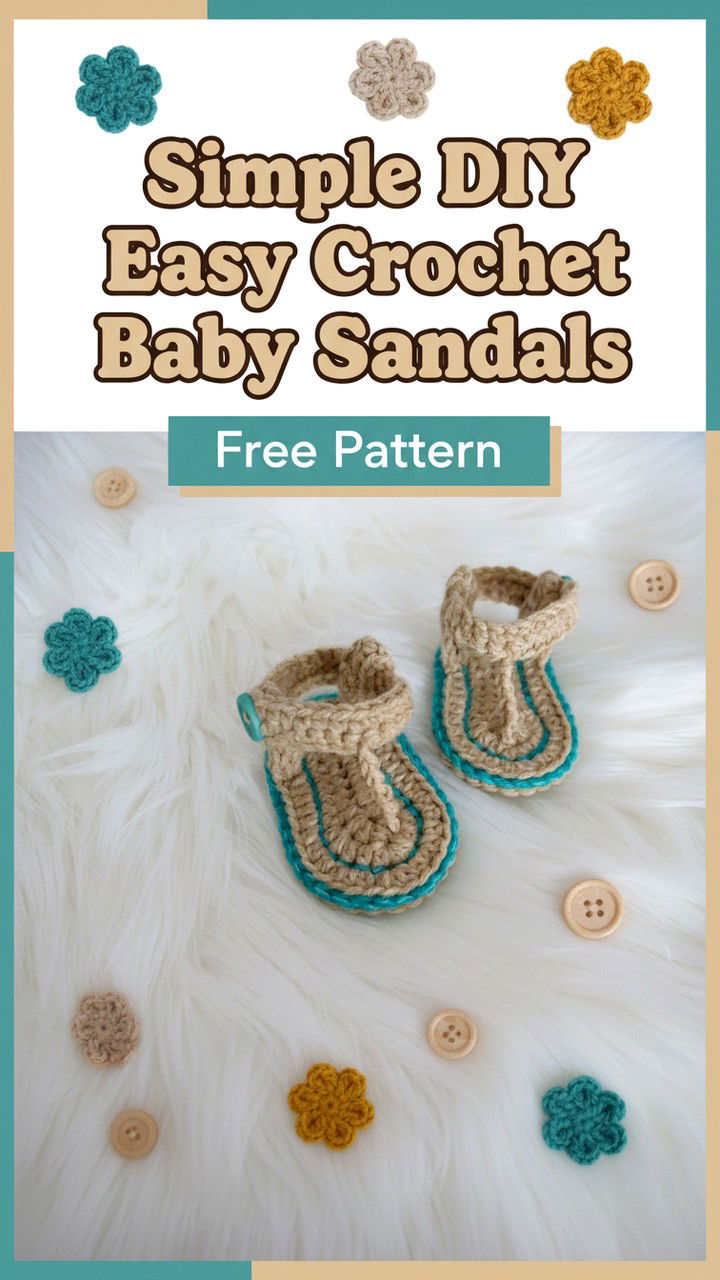Simple DIY Easy Crochet Baby Sandals