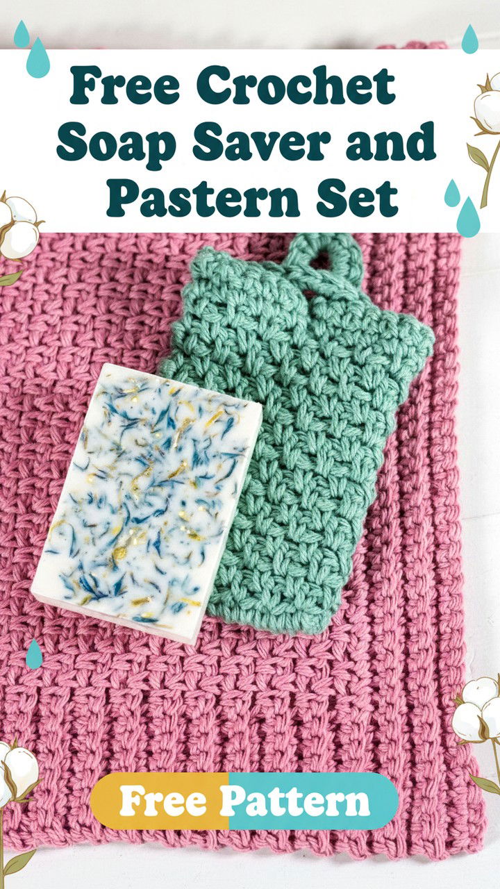 Sustainable Spa Set Free Crochet Soap Saver and Washcloth Pattern