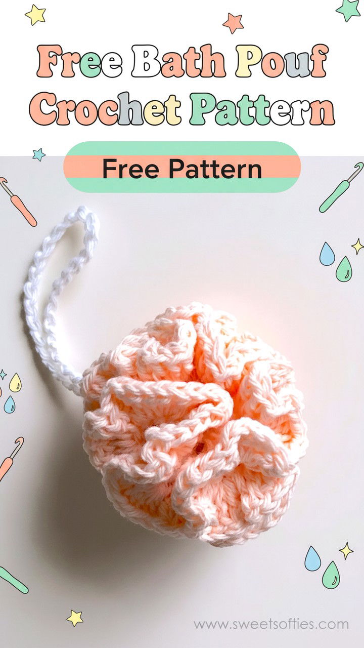 Bath Pouf Free Crochet Pattern for Spa Quality Lather