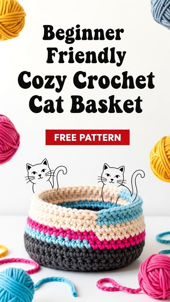 Beginner Friendly Cozy Crochet Cat Basket