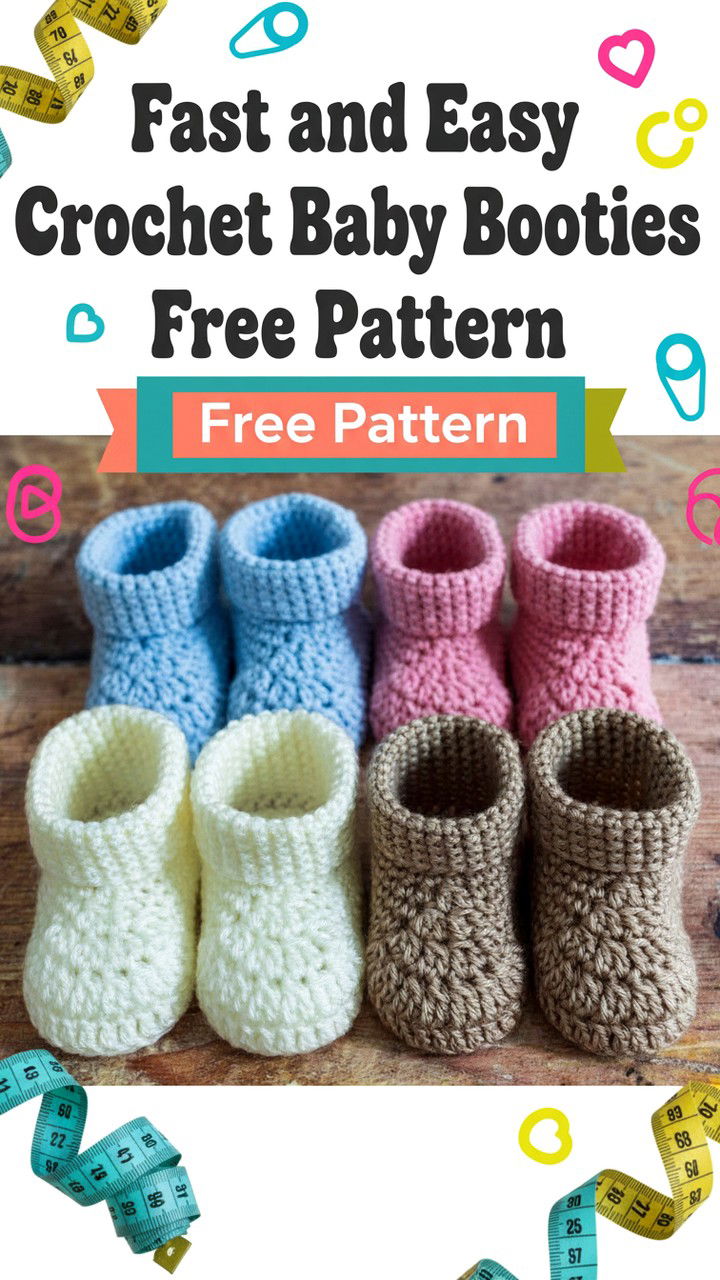Efficient Fast Crochet Baby Booties Free Pattern