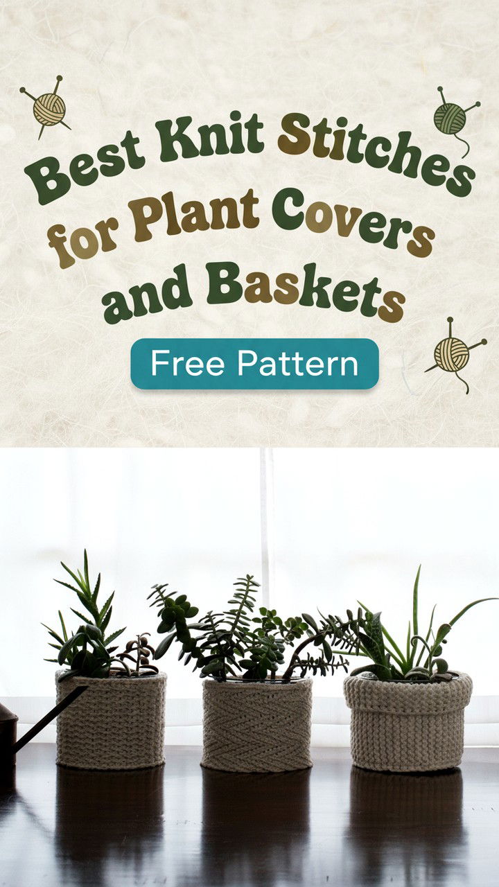 Essential Knit Stitches for Baskets and Plant Covers