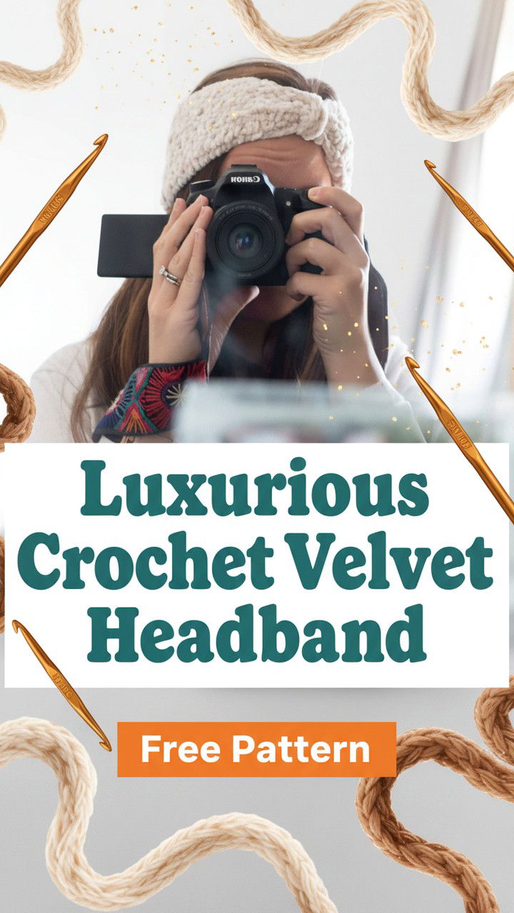 Luxurious Crochet Velvet Headband Free Pattern
