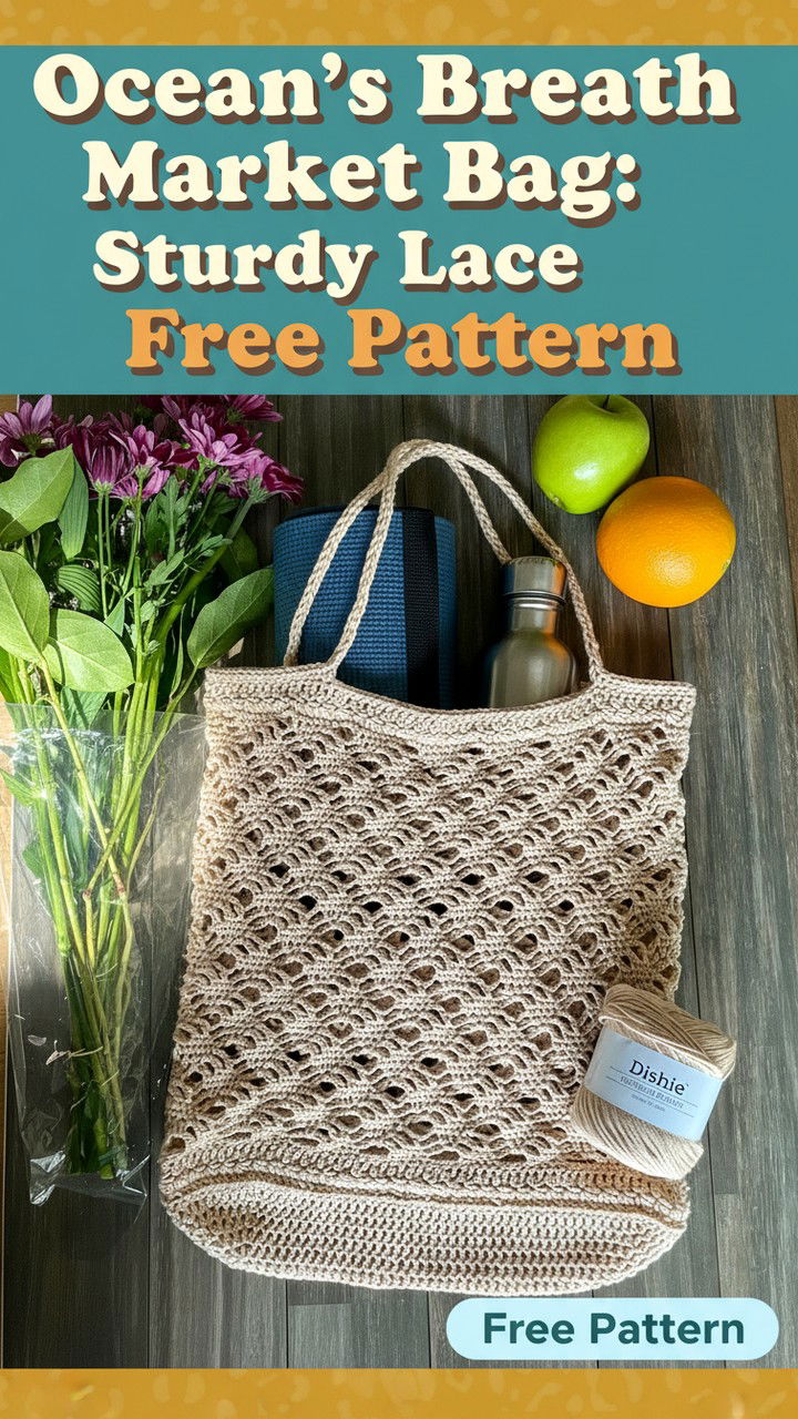 Ocean’s Breath Market Bag Free Crochet Pattern