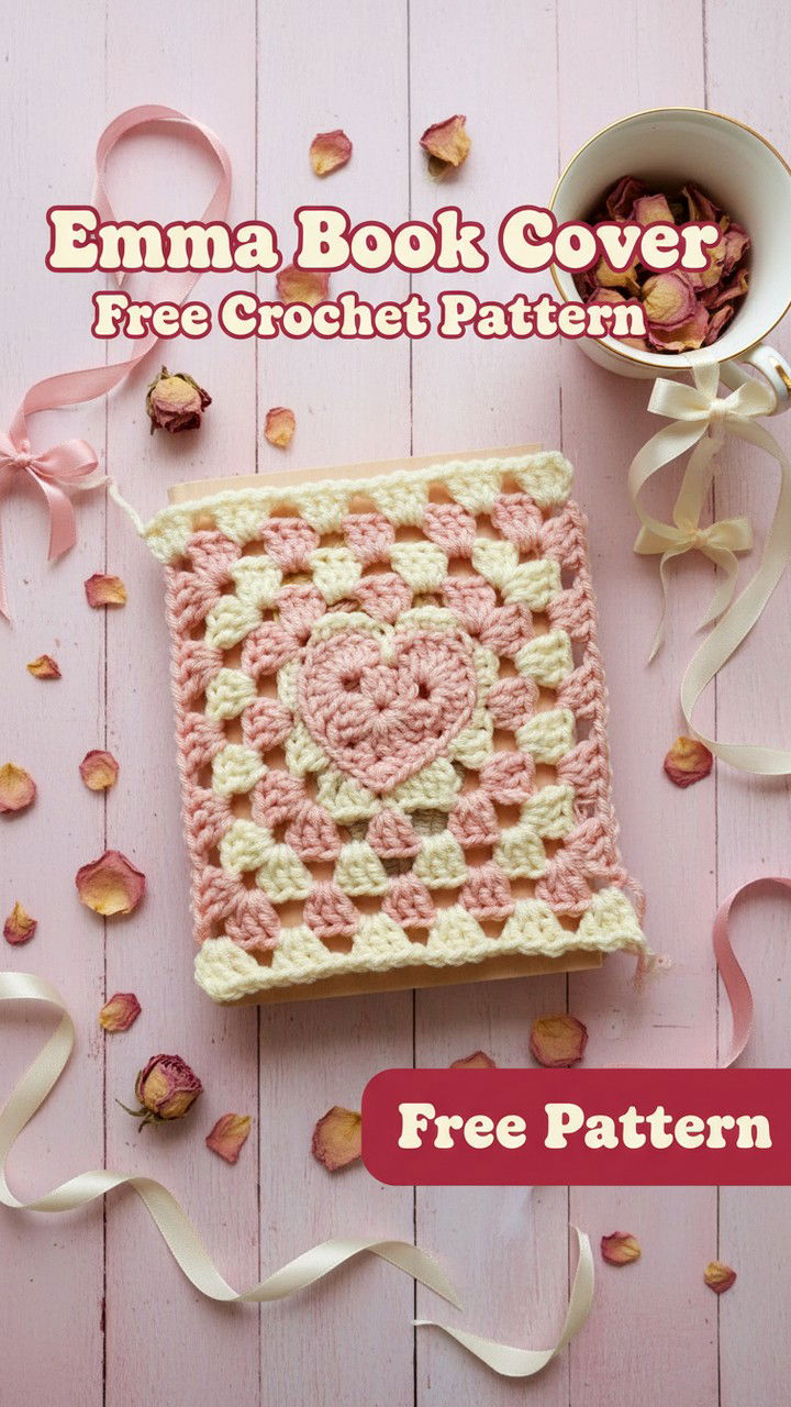 Charming Emma Crochet Book Cover Free Pattern