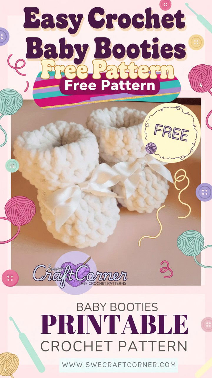 Easy Crochet Baby Booties Free Pattern