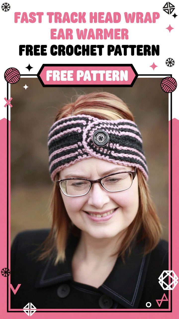Fast Track Head Wrap Ear Warmer Free Crochet Pattern