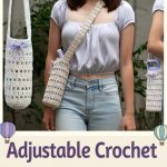 Adjustable Crochet Water Bottle Holder