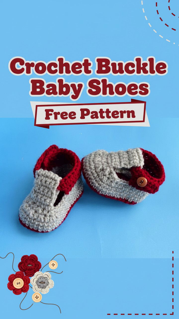 Crochet Buckle Baby Shoes Free Pattern