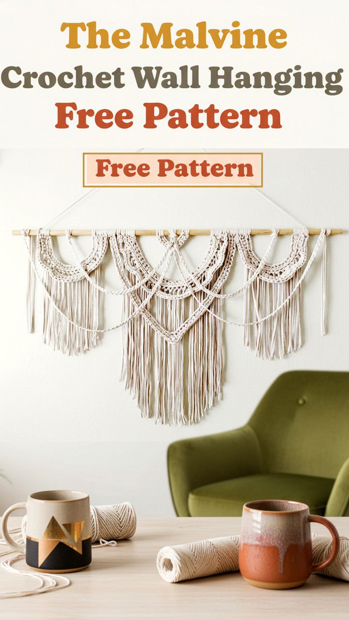 Modern Bohemian Texture with the Malvine Crochet Wall Hanging
