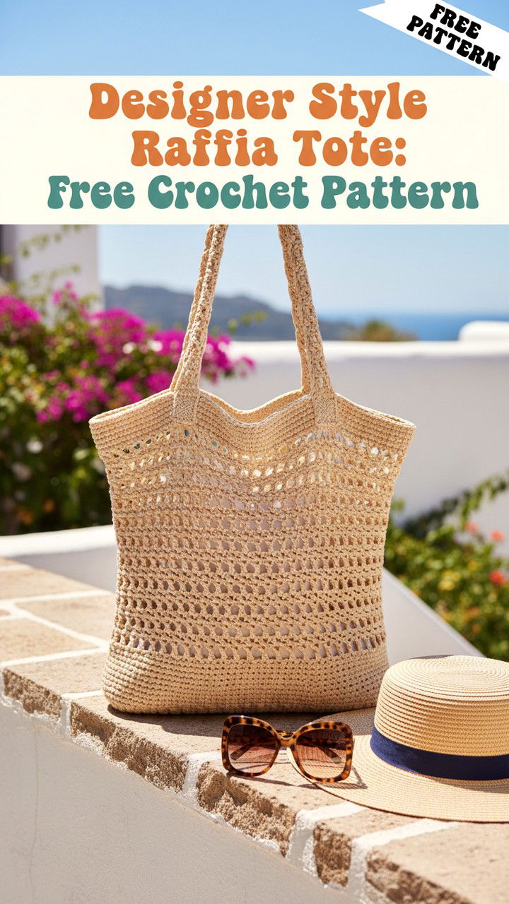Raffia Inspired Stylish Tote Crochet Pattern