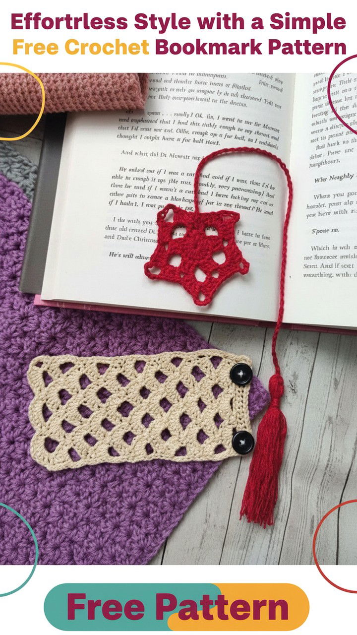 Effortless Style with a Simple Free Crochet Bookmark Pattern