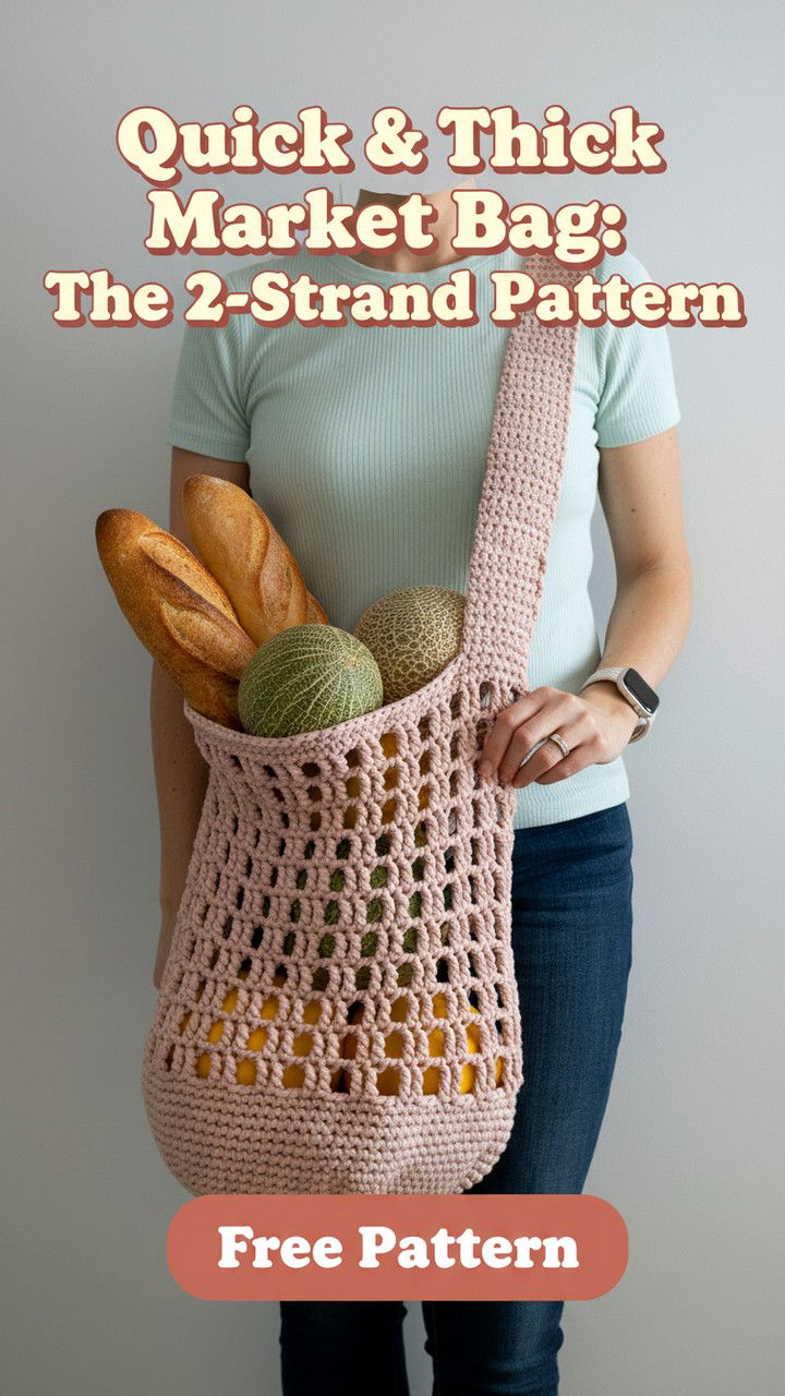 Bulky Cotton Market Bag Free Pattern
