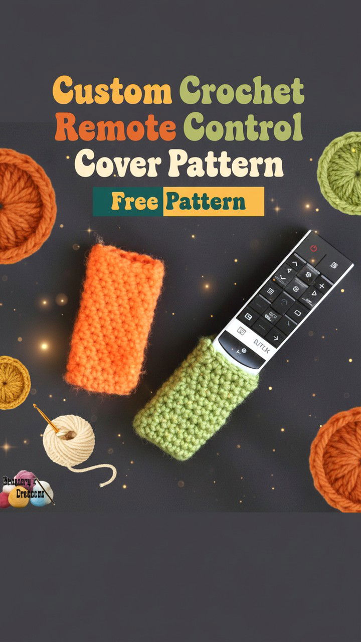 Custom Crochet Remote Control Cover Free Pattern