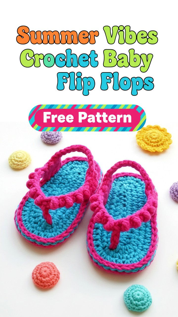 Summer Vibes Crochet Baby Flip Flops Free Pattern