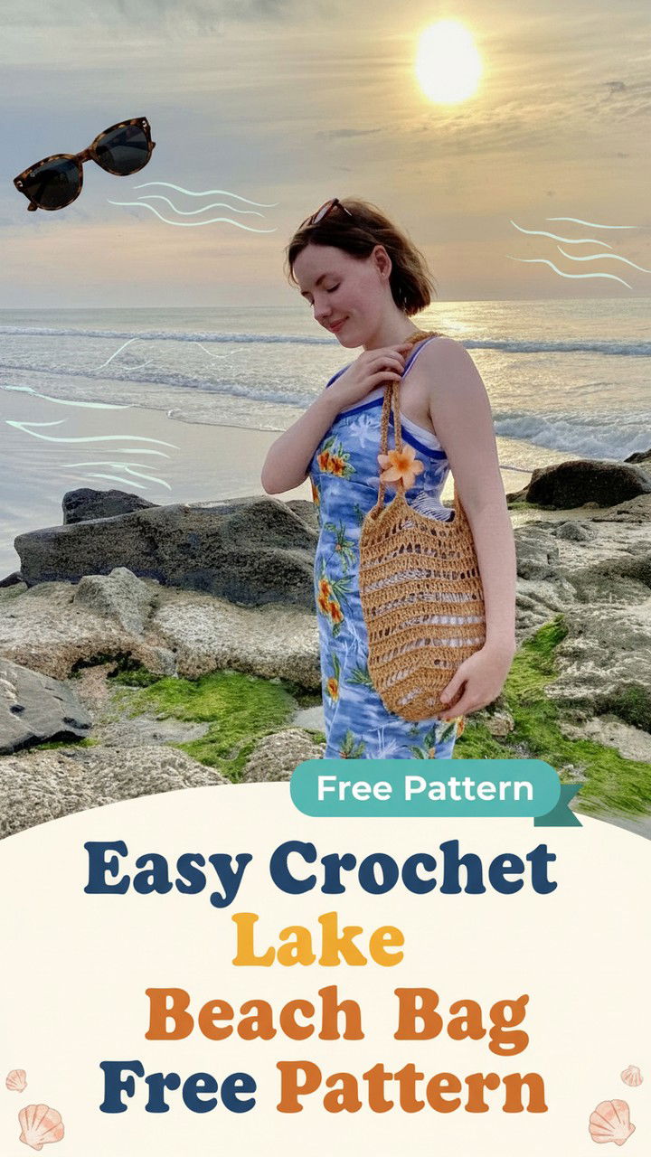 Easy Crochet Lake Beach Bag Free Pattern