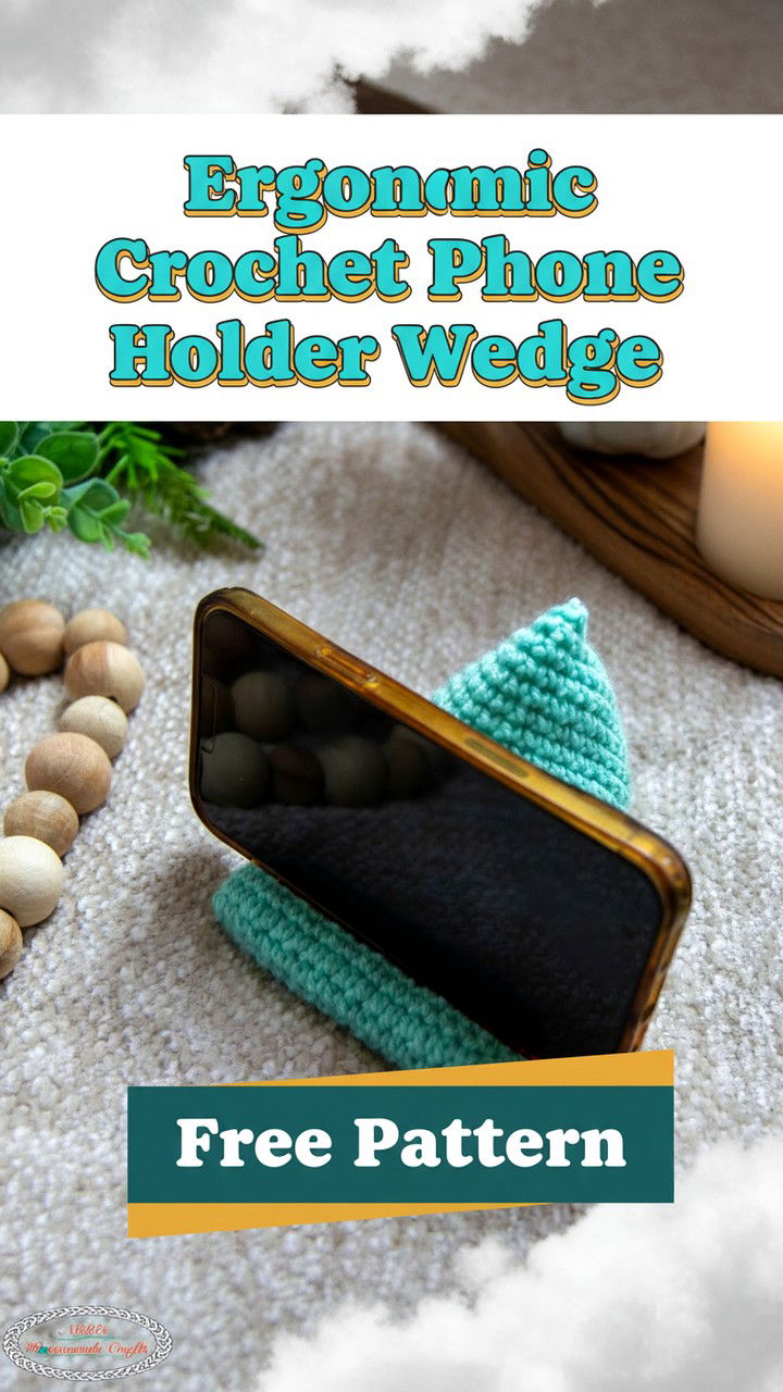 3. Ergonomic Crochet Phone Holder Wedge Pattern