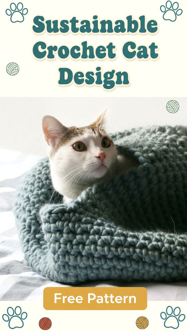 Sustainable Crochet Cat Cave Design