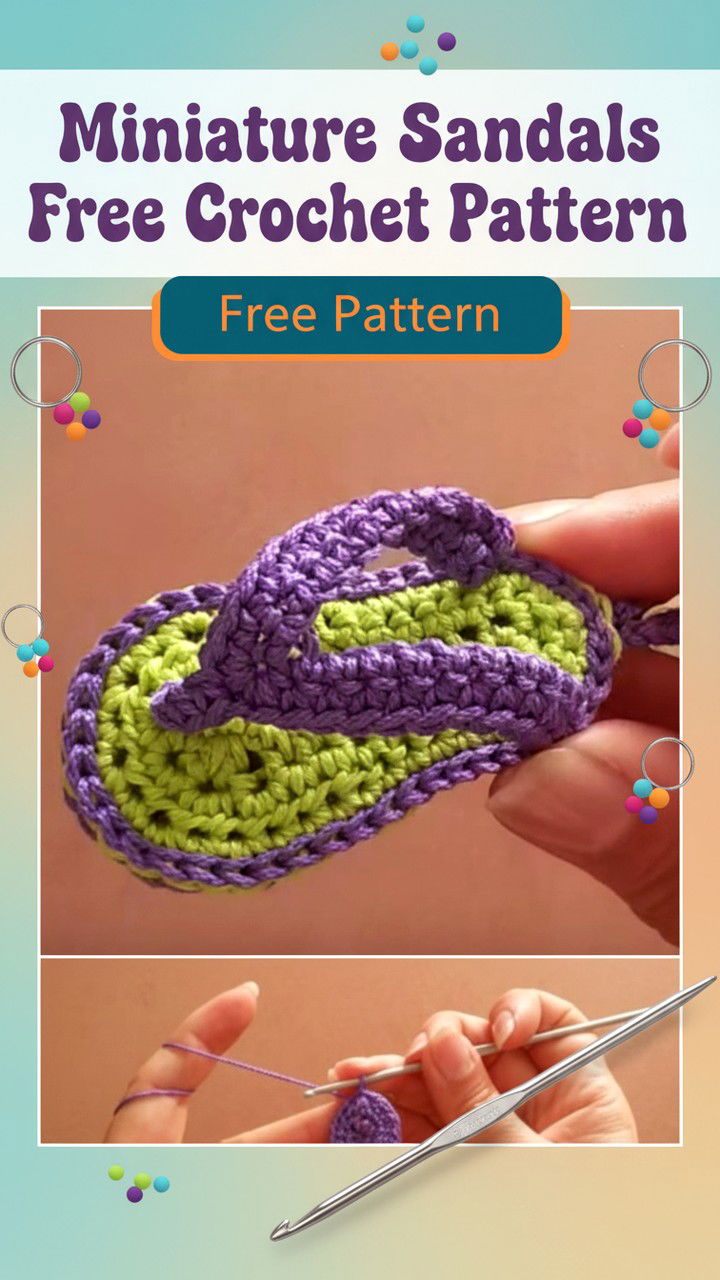 Versatile Keychain Flip Flops and Sandals Free Crochet Patterns