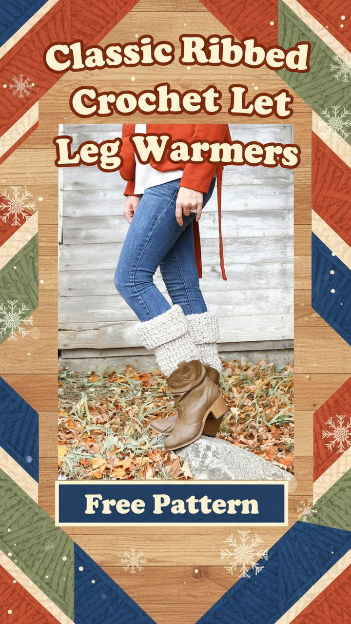 Classic Ribbed Crochet Leg Warmers