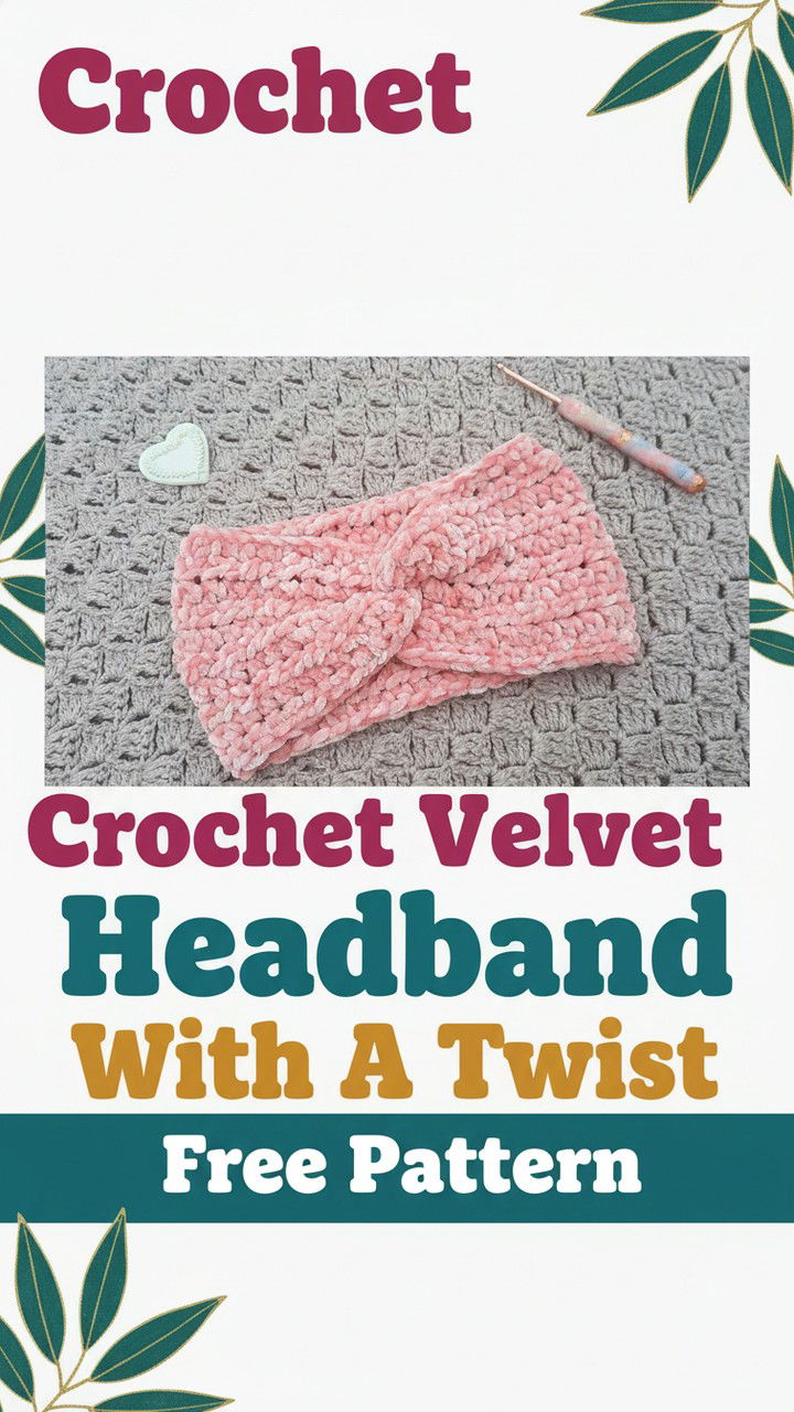 Luxurious Comfort Modern Crochet Velvet Twist Headband