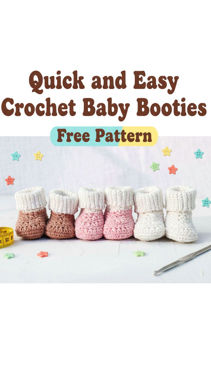 Quick and Easy Crochet Baby Booties Free Pattern