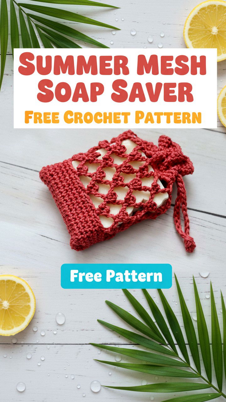 Refreshing Summer Mesh Soap Saver Crochet Pattern