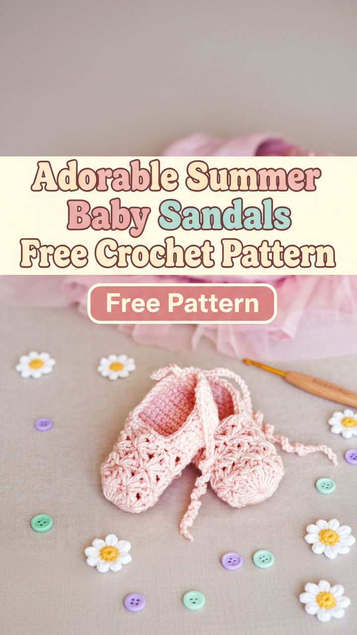 Breathable and Lightweight Baby Sandals Free Crochet Pattern