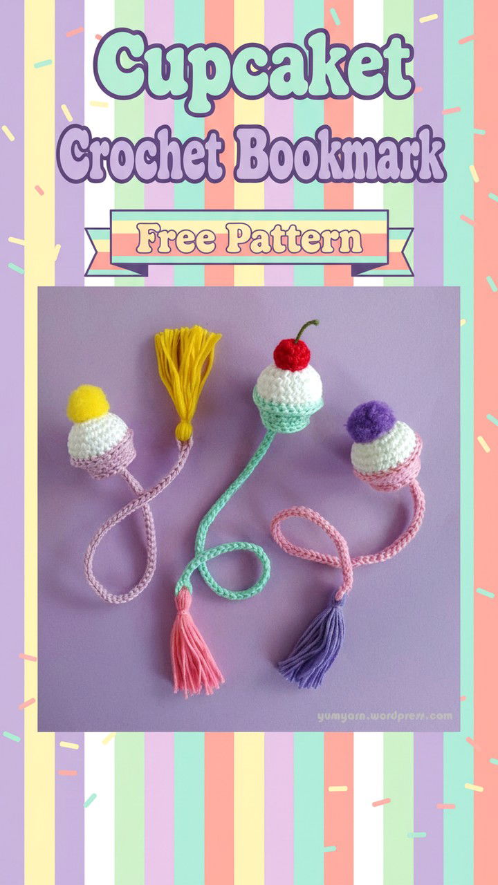 Delightful Cupcake Crochet Bookmark Pattern for Sweet Reads