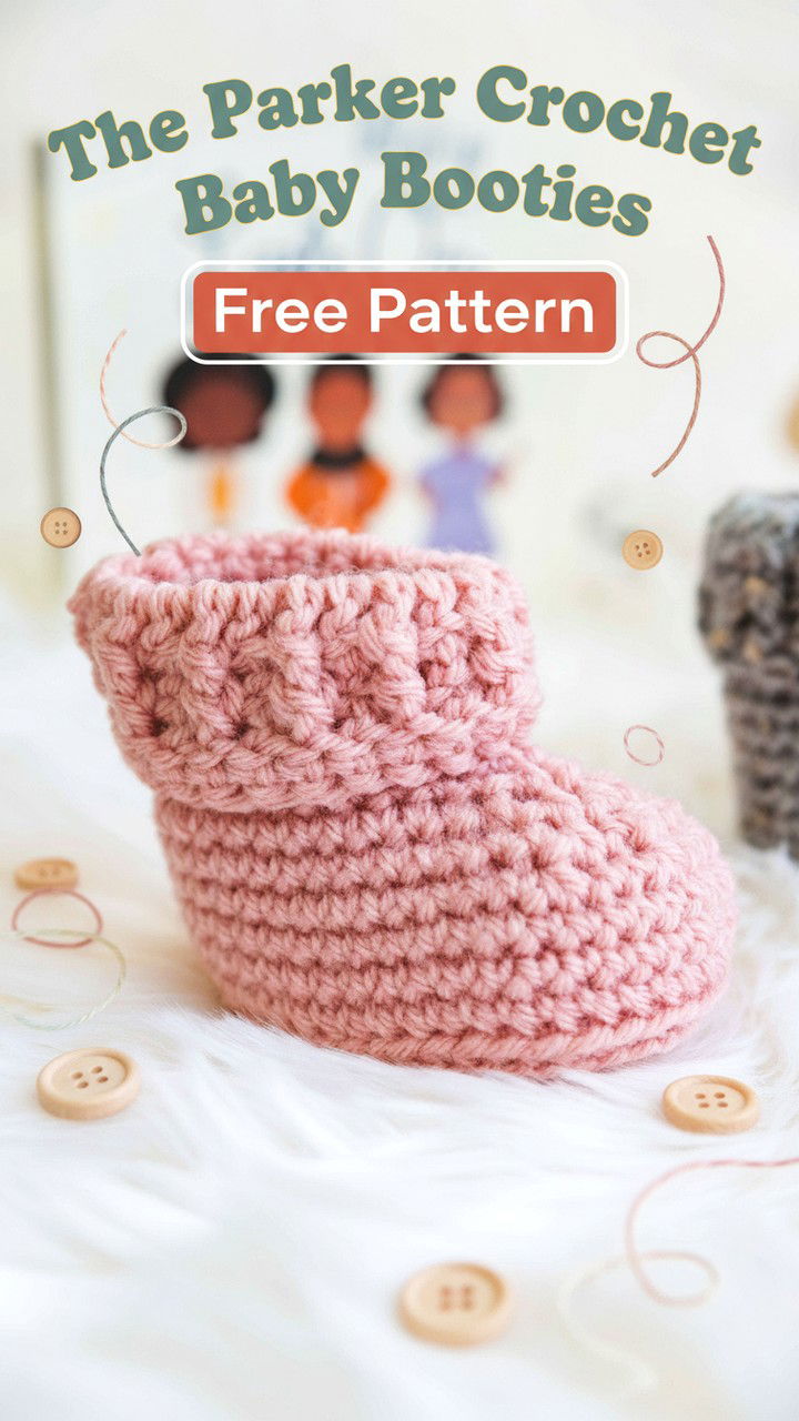 Master the Parker Crochet Baby Booties