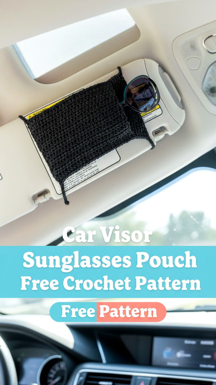 Car Visor Sunglasses Pouch Free Crochet Pattern