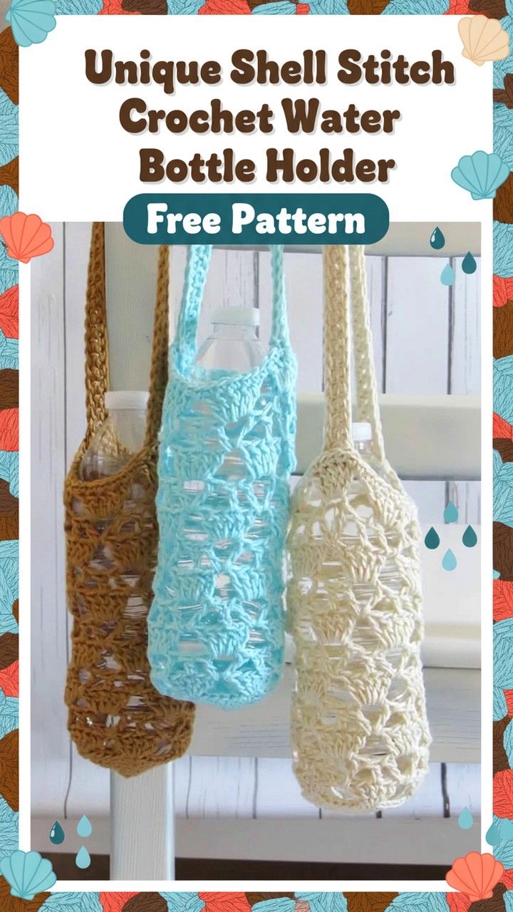Crochet Pattern for a Decorative Water Bottle Holder