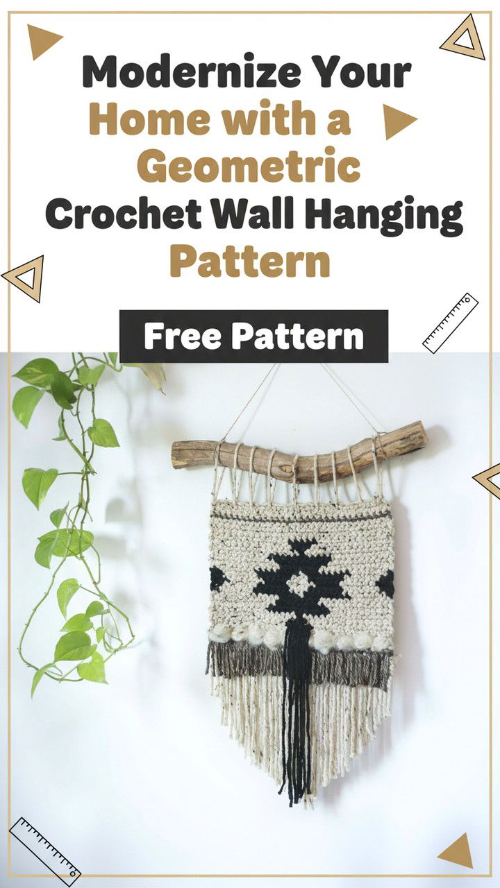 Modernize Your Home with a Geometric Crochet Wall Hanging Pattern