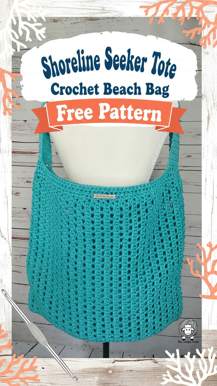 Shoreline Seeker Tote Crochet Beach Bag Free Pattern