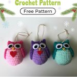 Whimsical Colorful Owl Ornament Free Crochet Pattern