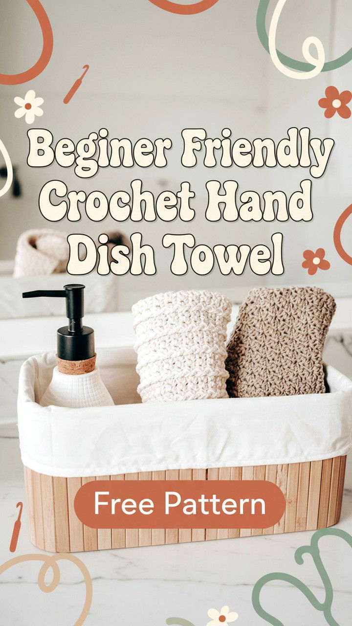 Beginner Friendly Crochet Hand Dish Towel