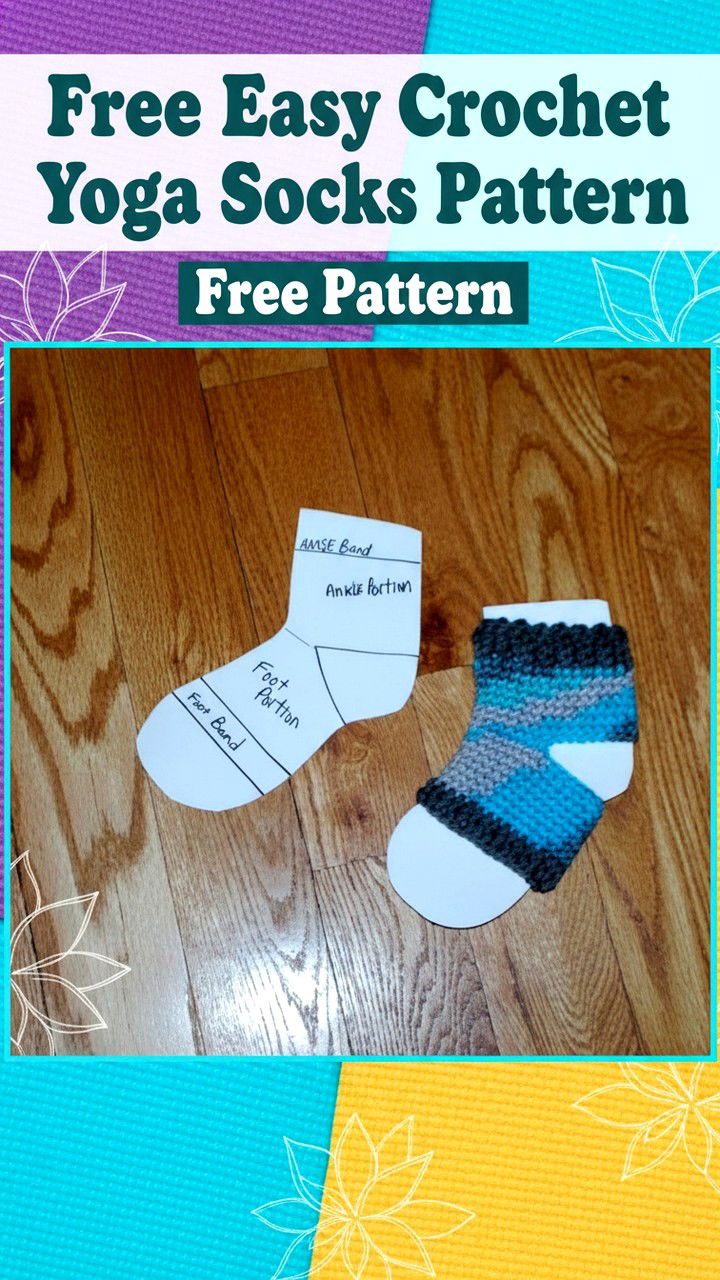Easy Worsted Weight Crochet Yoga Socks Pattern