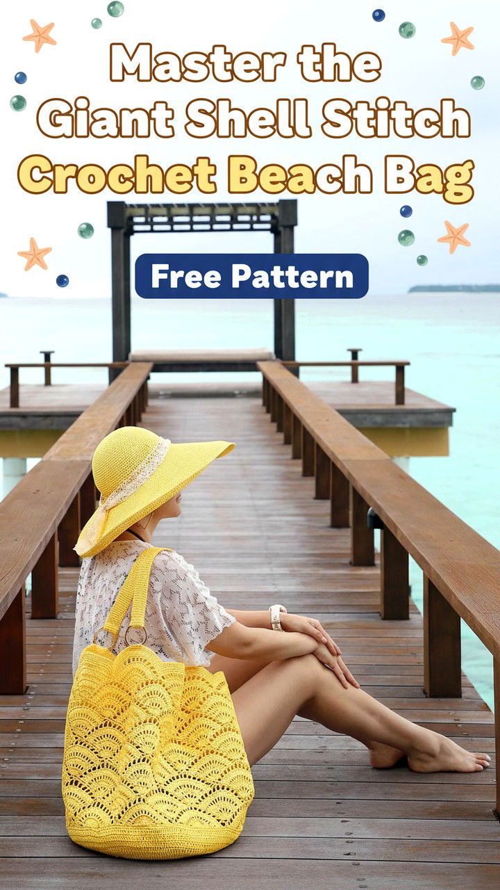 Master the Giant Shell Stitch Crochet Beach Bag