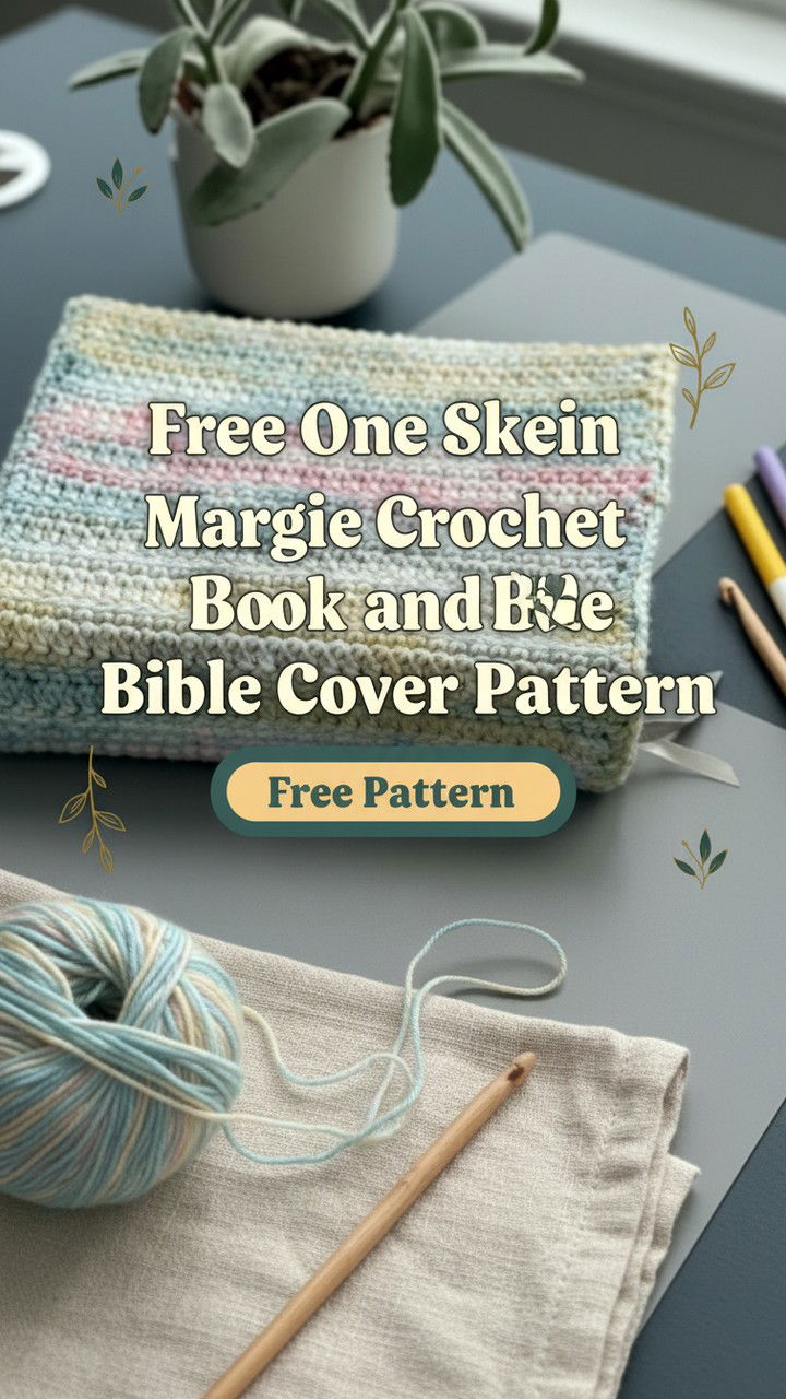 One Skein Margie Crochet Book and Bible Cover