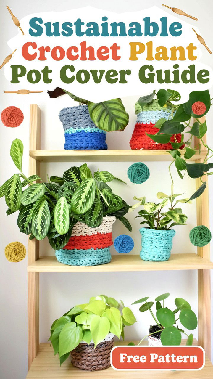 Sustainable Crochet Plant Pot Cover Tutorial