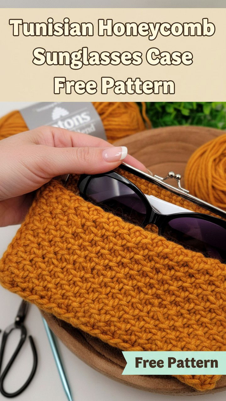 Tunisian Dawn Sunglasses Case Free Pattern
