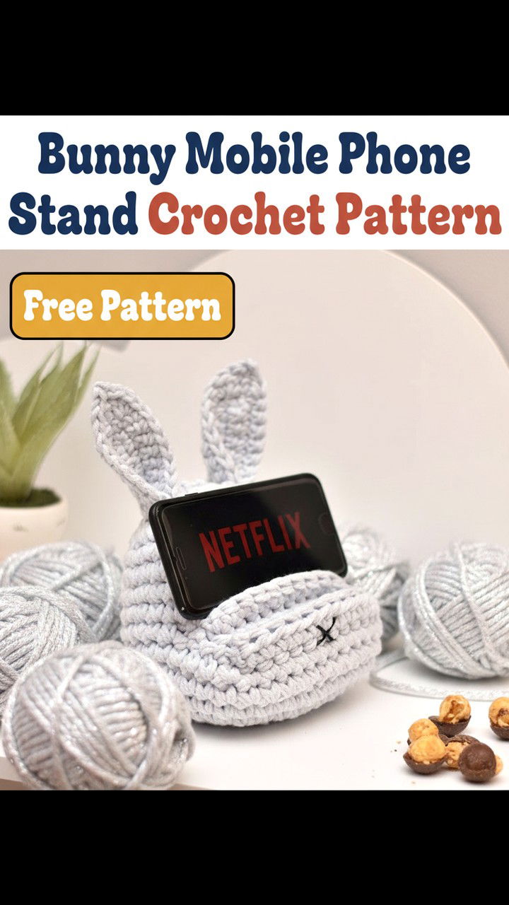 Bunny Mobile Phone Stand Crochet Pattern