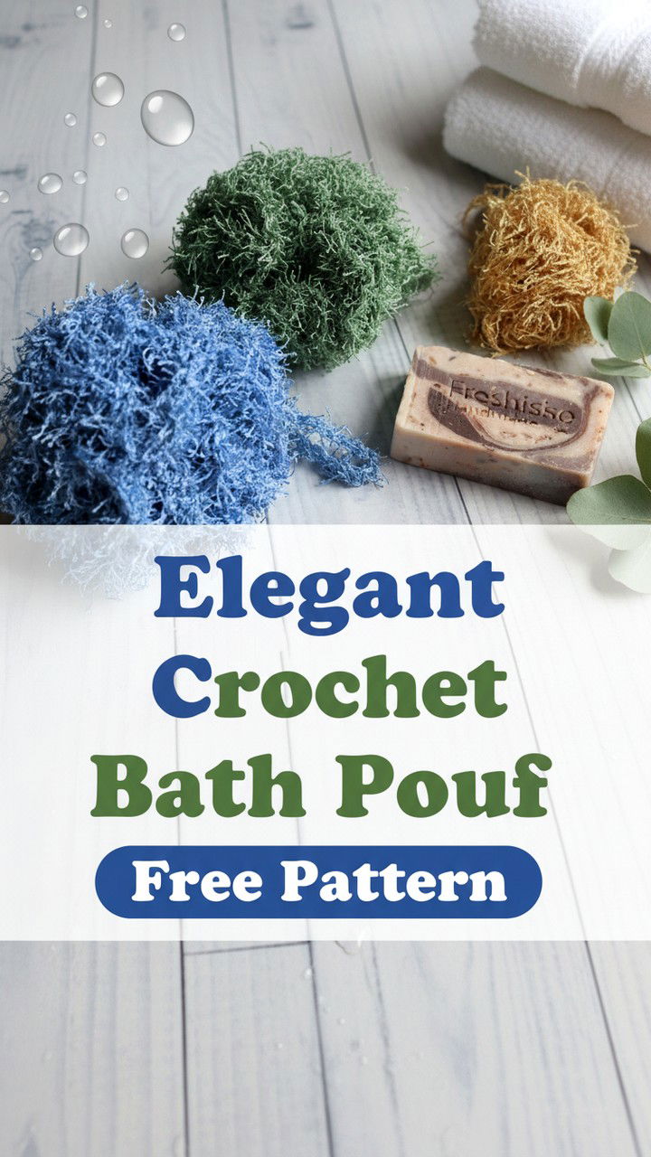 Elegant Crochet Bath Pouf Free Pattern
