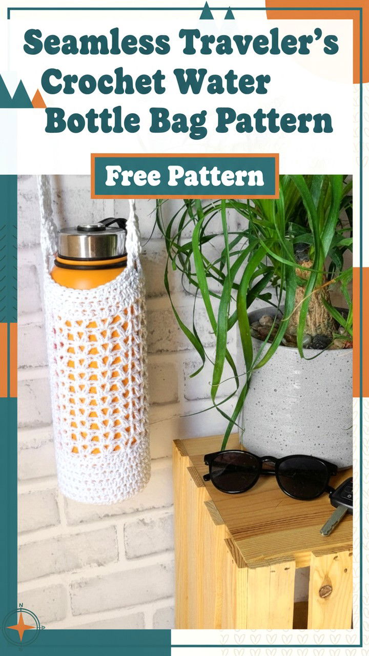 Seamless Traveler’s Crochet Water Bottle Bag Pattern