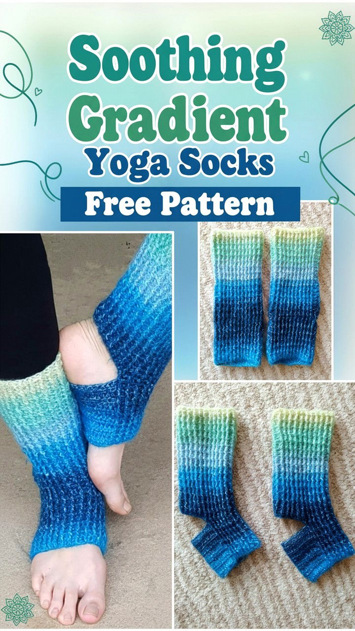 Soothing Gradient Crochet Yoga Socks