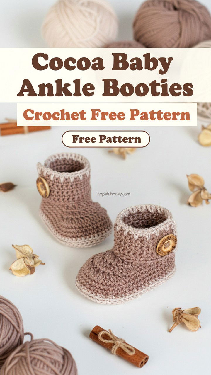 Ultimate Cocoa Crochet Baby Ankle Booties Free Pattern